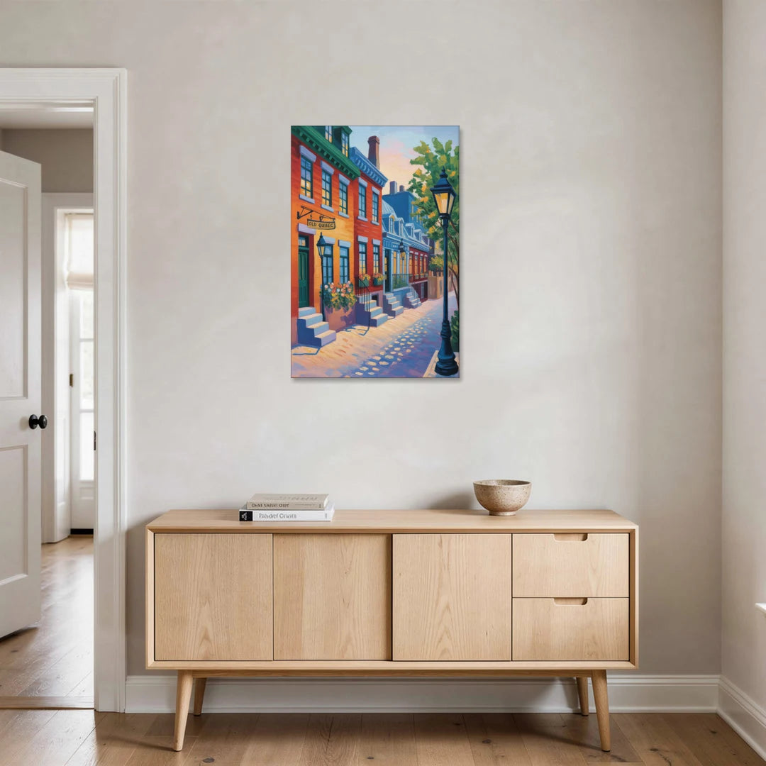 Old Quebec Streets - Canvas Wall Art - Coffee Table - 24x36