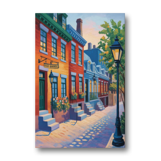Old Quebec Streets - Canvas Wall Art - Front