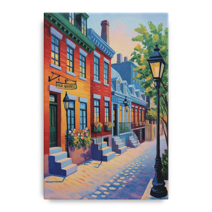 Old Quebec Streets Front - Canvas Wall Art