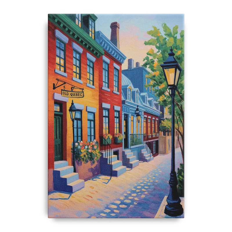 Old Quebec Streets Front - Canvas Wall Art
