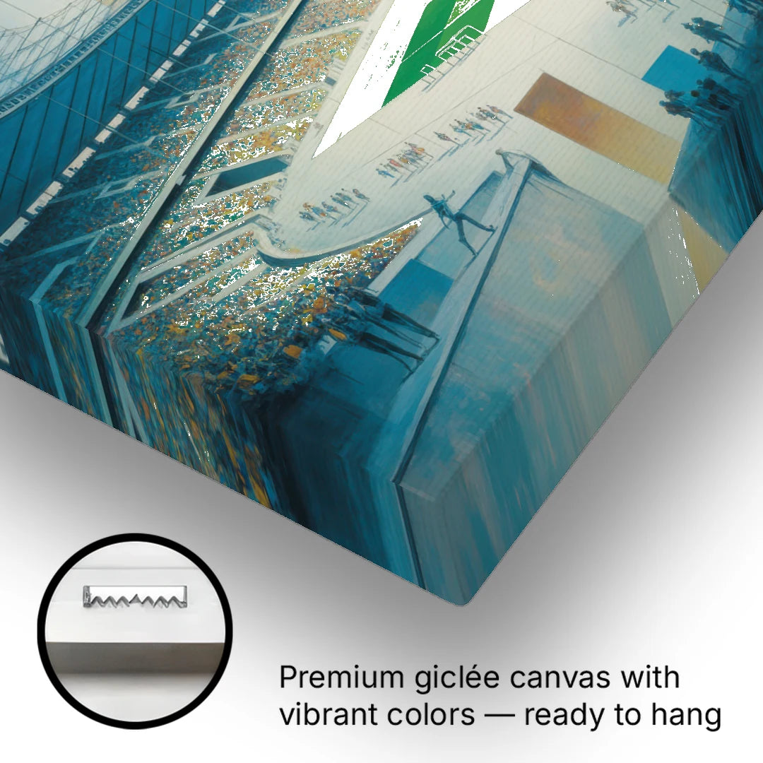 Olympic Stadium Panorama - Canvas Wall Art - Gallery Wrap Corner