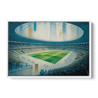 Olympic Stadium Panorama Front - White Canvas Wall Art