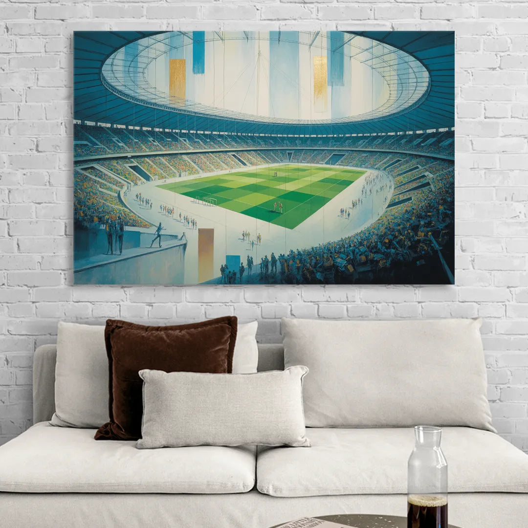 Olympic Stadium Panorama Living Room - Canvas Wall Art