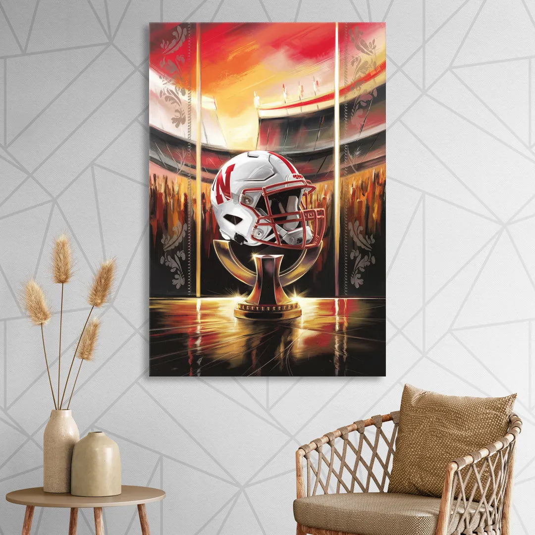 Omaha Cornhusker Spirit Sitting Room - Canvas Wall Art
