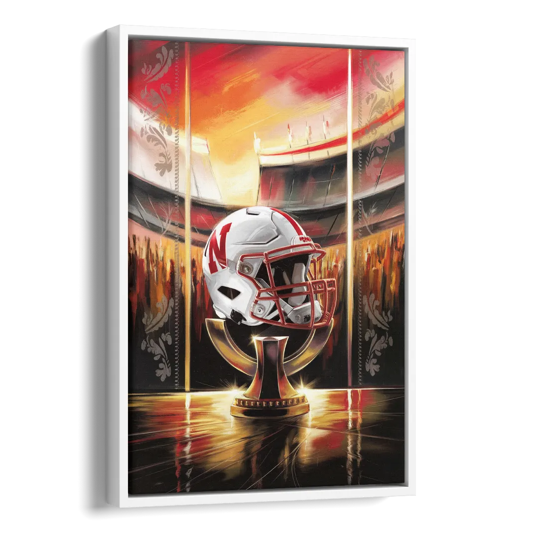 Omaha Cornhusker Spirit Side - White Canvas Wall Art