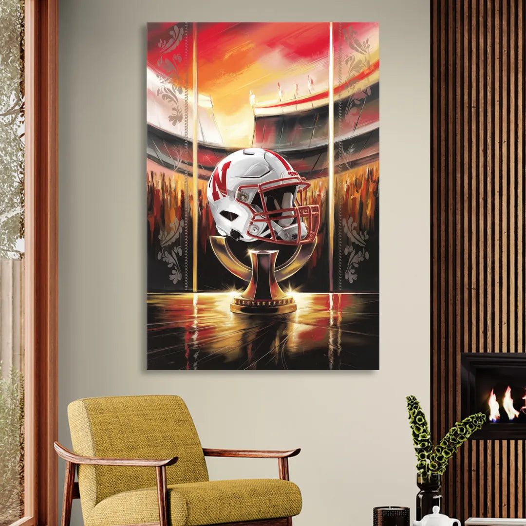 Omaha Cornhusker Spirit Living Room - Canvas Wall Art
