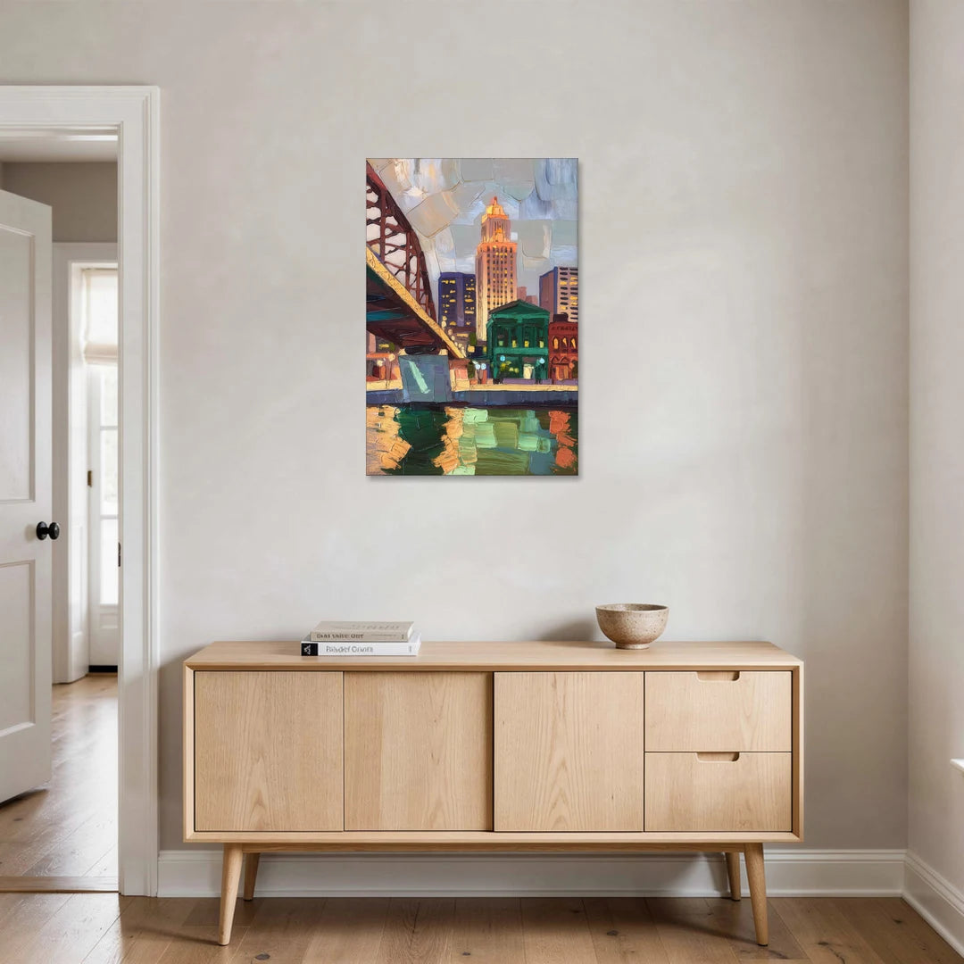 Omaha Historic Landmarks - Canvas Wall Art - Coffee Table - 24x36