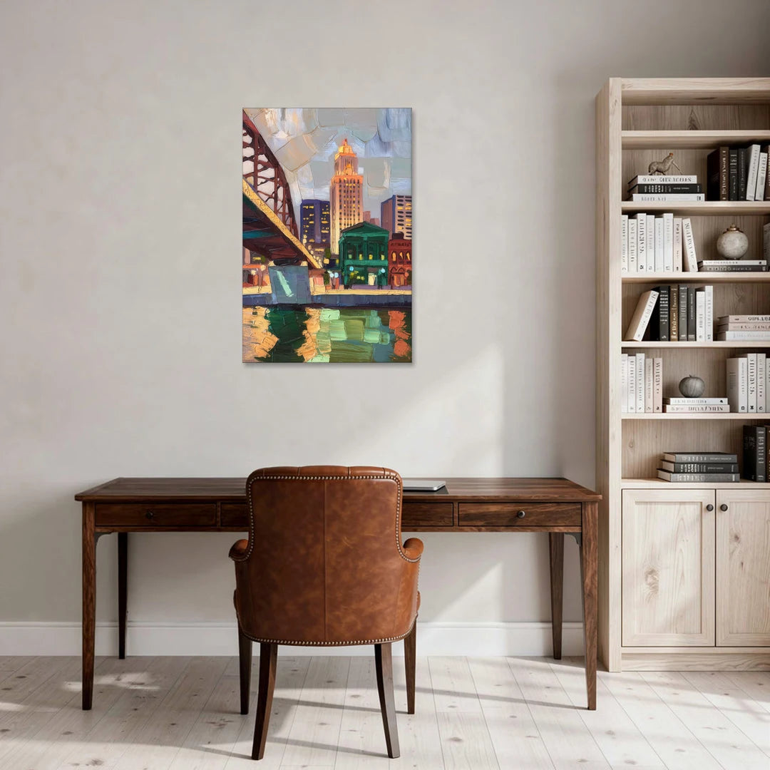 Omaha Historic Landmarks - Canvas Wall Art - Office - 24x36