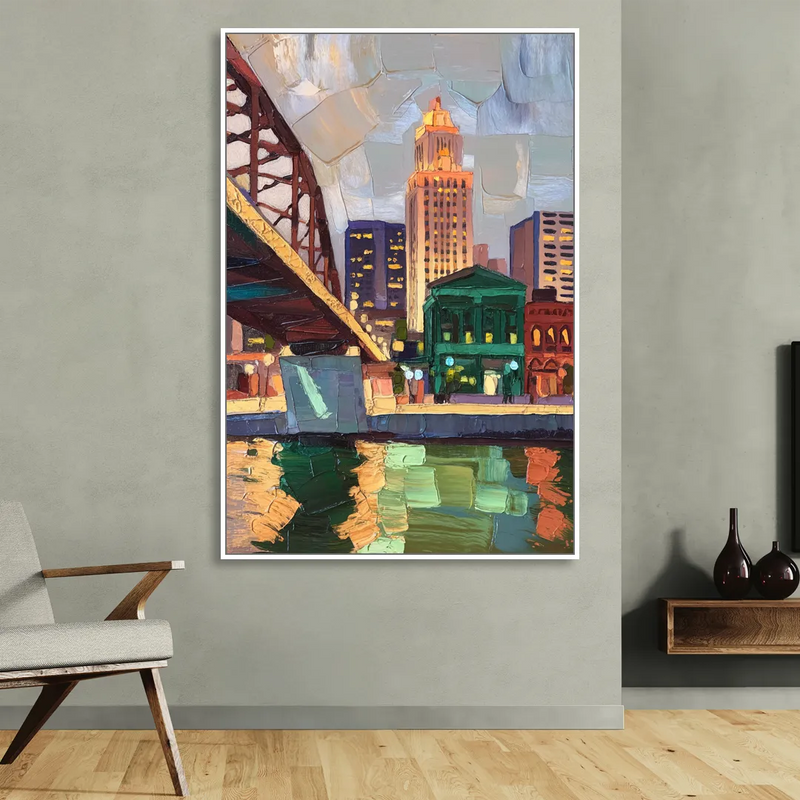Omaha Historic Landmarks Sitting Room - White Canvas Wall Art