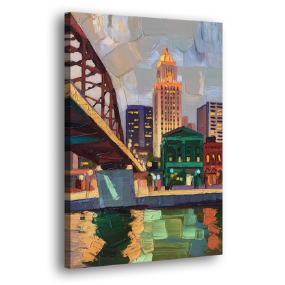 Omaha Historic Landmarks Side - Canvas Wall Art