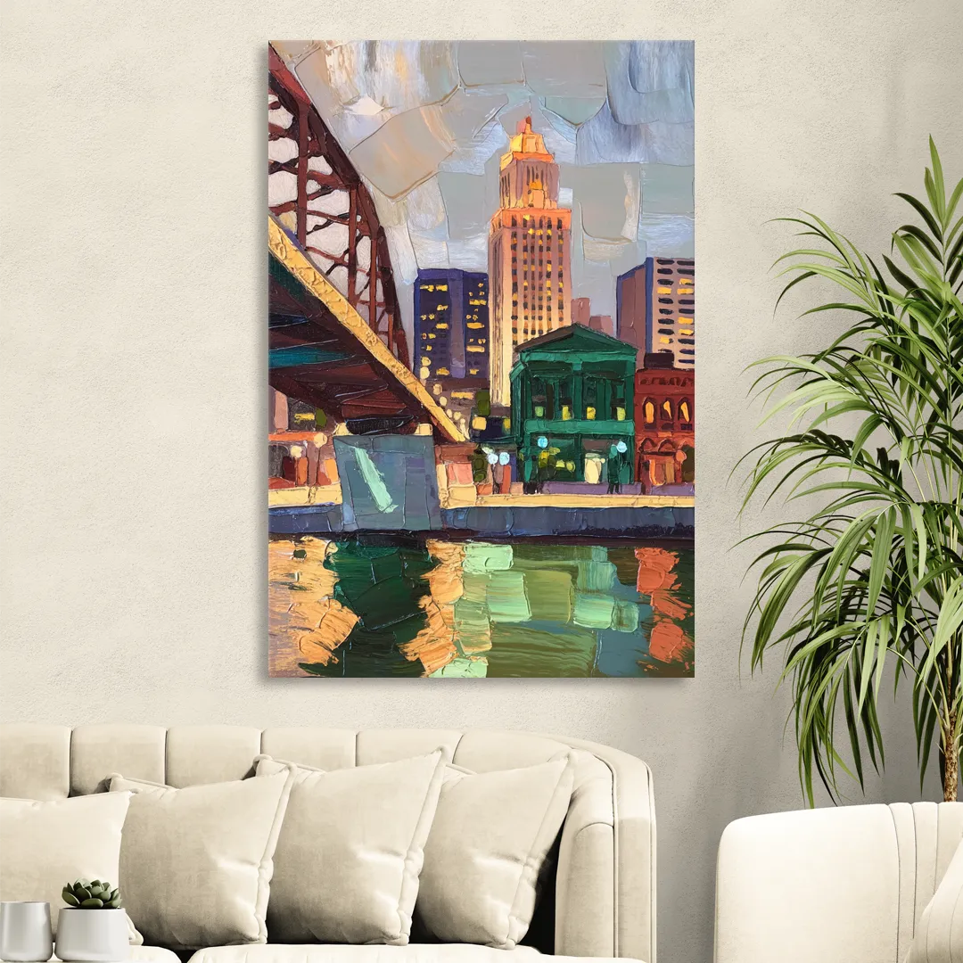 Omaha Historic Landmarks Living Room - Canvas Wall Art