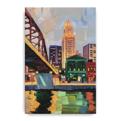 Omaha Historic Landmarks Front - Canvas Wall Art