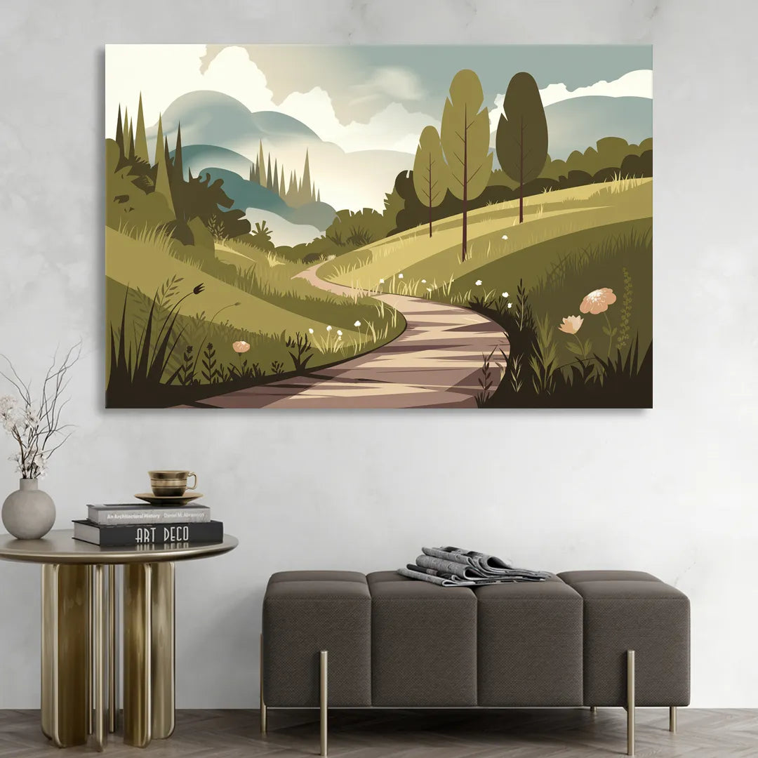 Omaha Nature Trails Living Room - Canvas Wall Art