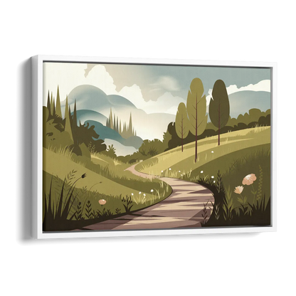 Omaha Nature Trails Side - White Canvas Wall Art