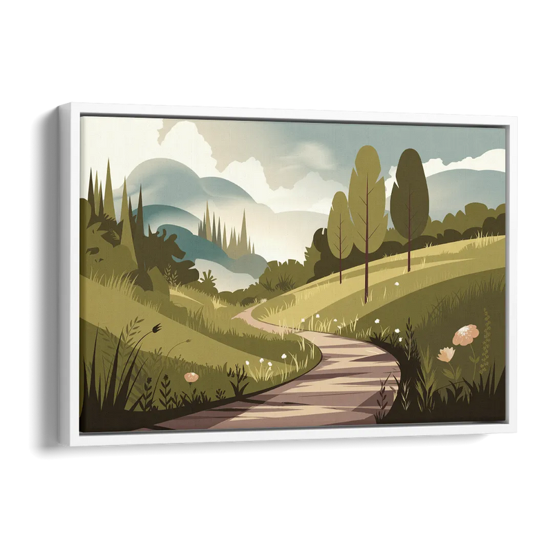 Omaha Nature Trails Side - White Canvas Wall Art