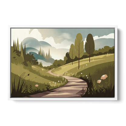 Omaha Nature Trails Front - White Canvas Wall Art