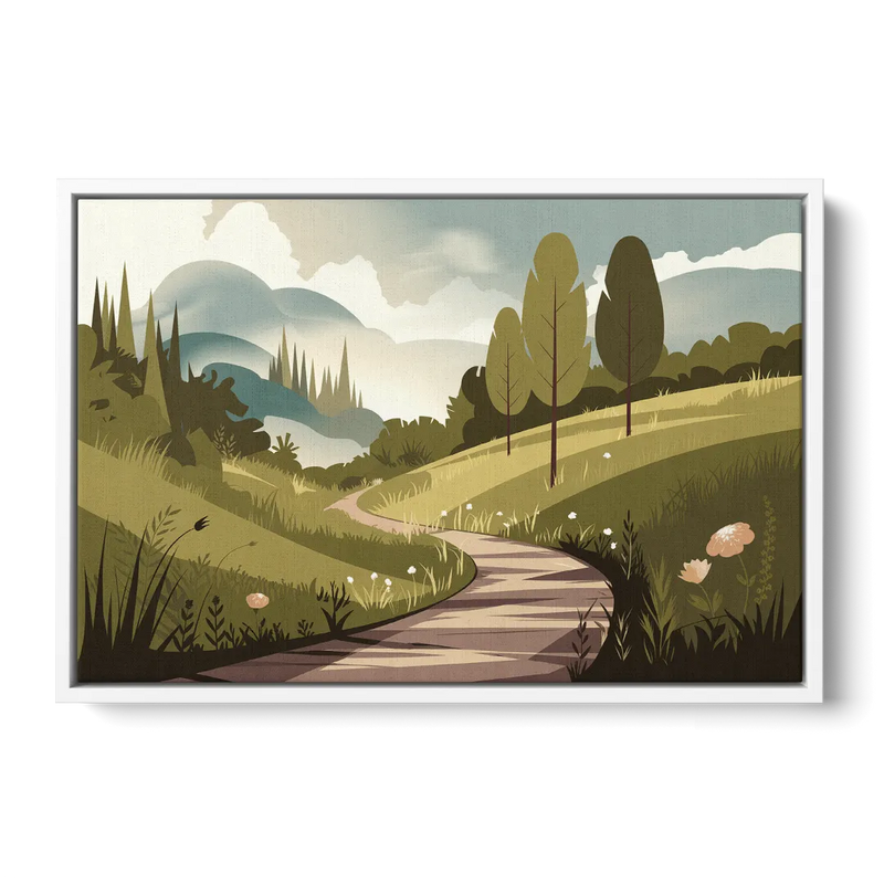 Omaha Nature Trails Front - White Canvas Wall Art