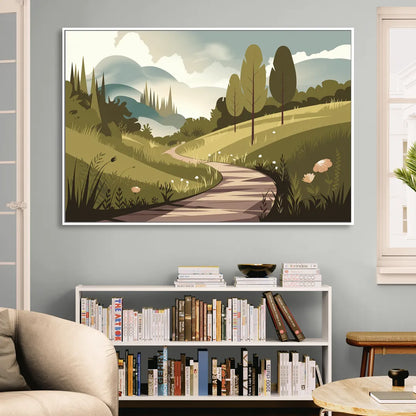 Omaha Nature Trails Living Room - White Canvas Wall Art