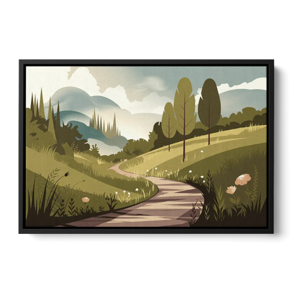 Omaha Nature Trails Front - Black Canvas Wall Art
