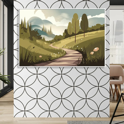 Omaha Nature Trails Sitting Room - White Canvas Wall Art