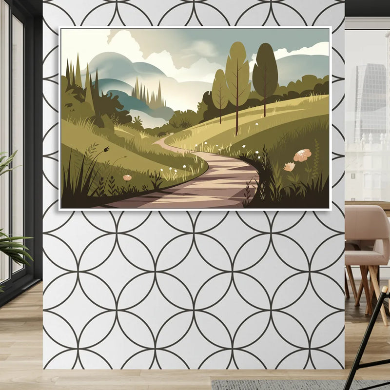 Omaha Nature Trails Sitting Room - White Canvas Wall Art