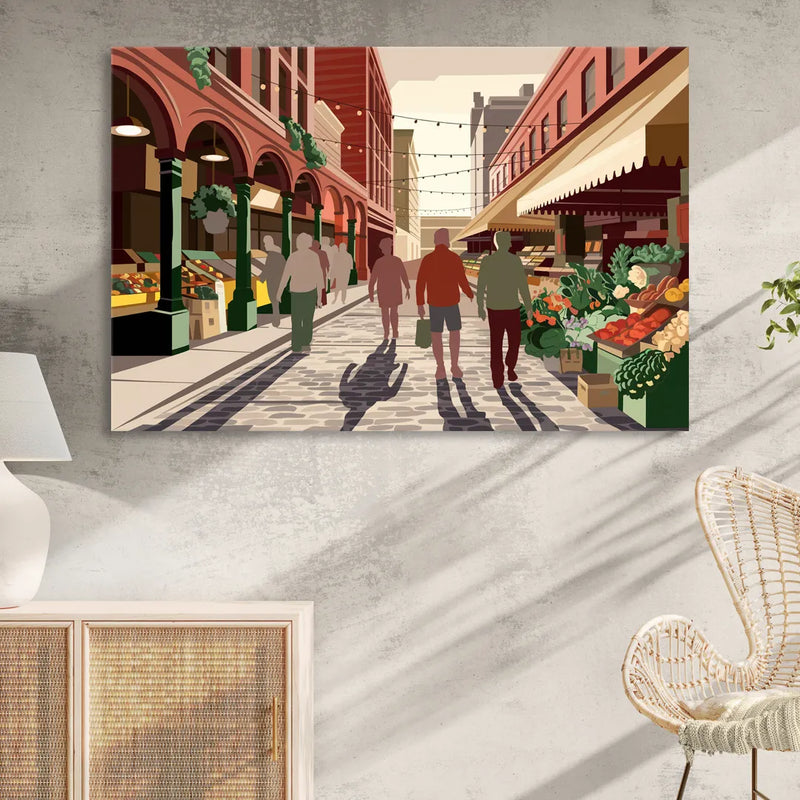 Omaha Old Market Charm Sitting Room - Canvas Wall Art