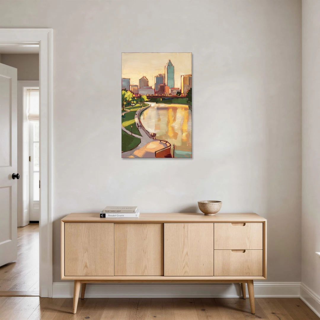 Omaha Scenic Riverfront - Canvas Wall Art - Coffee Table - 24x36