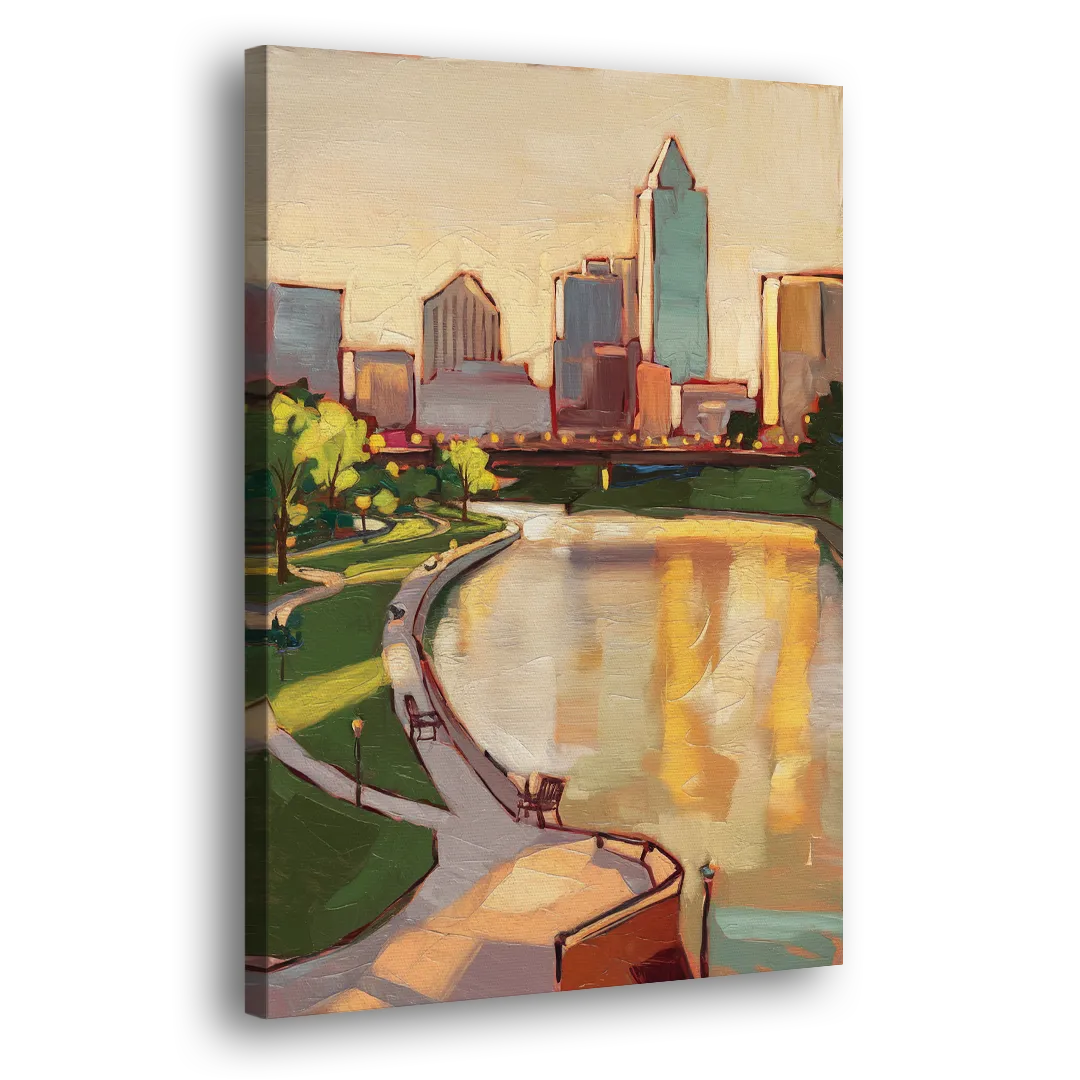 Omaha Scenic Riverfront Side - Canvas Wall Art