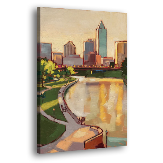Omaha Scenic Riverfront Side - Canvas Wall Art