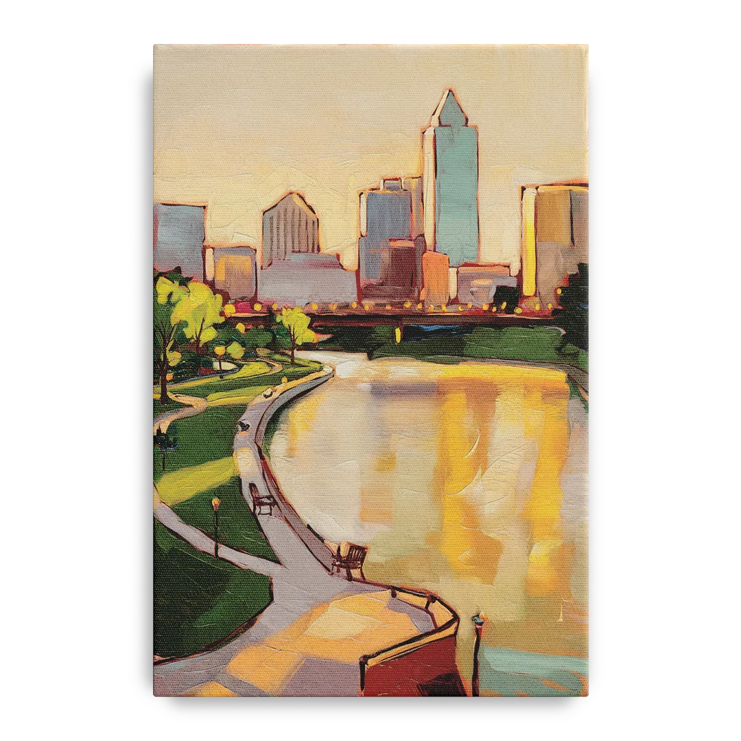 Omaha Scenic Riverfront Front - Canvas Wall Art