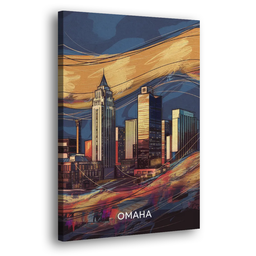 Omaha Urban Aesthetic Side - Canvas Wall Art