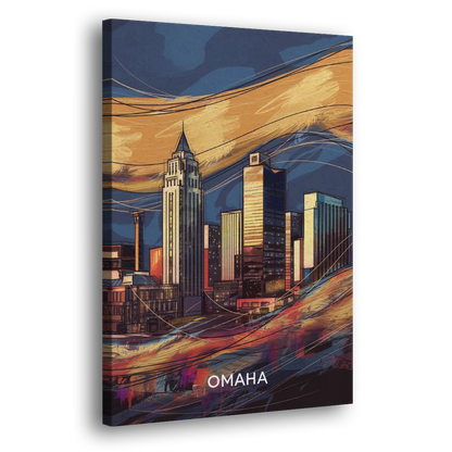 Omaha Urban Aesthetic Side - Canvas Wall Art