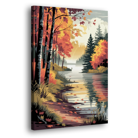 Ontario Autumn Colors - Canvas Wall Art - Side