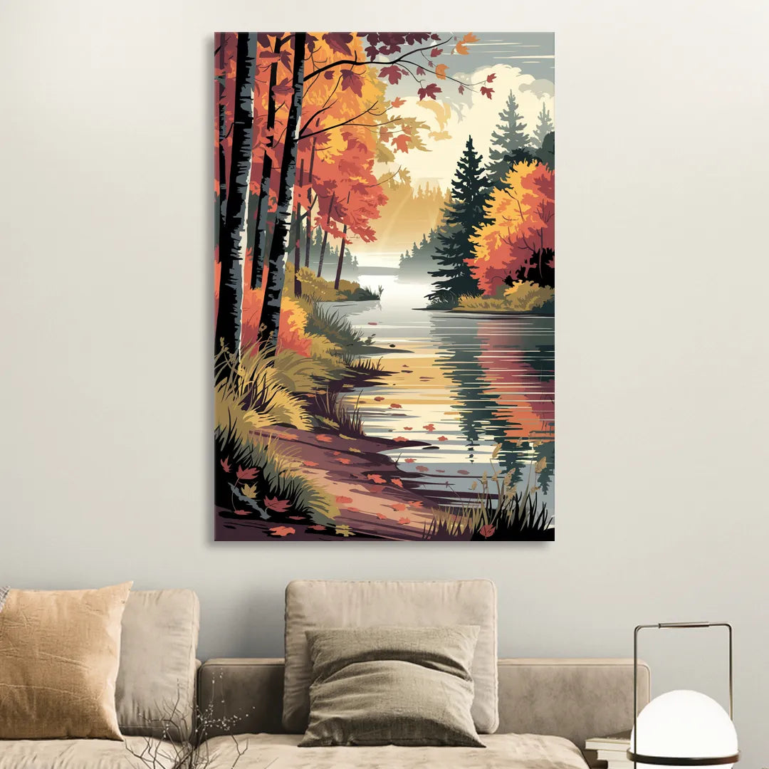 Ontario Autumn Colors Sitting Room - Canvas Wall Art