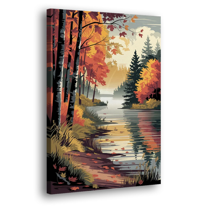 Ontario Autumn Colors Side - Canvas Wall Art