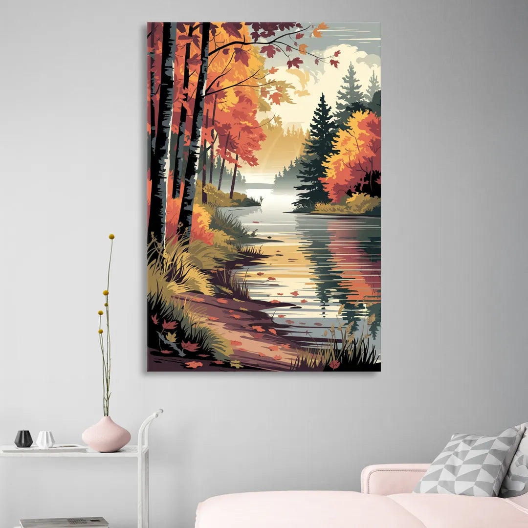Ontario Autumn Colors Living Room - Canvas Wall Art