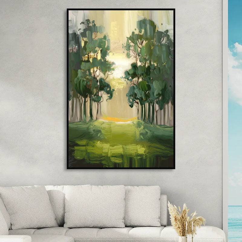 Ontario Forest Vibes Sitting Room - Black Canvas Wall Art