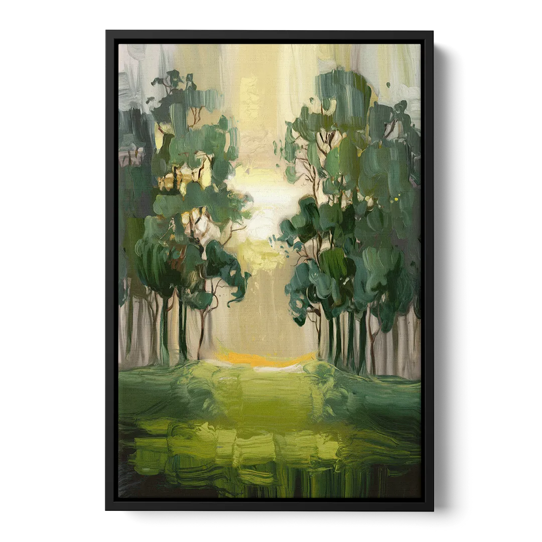 Ontario Forest Vibes Front - Black Canvas Wall Art