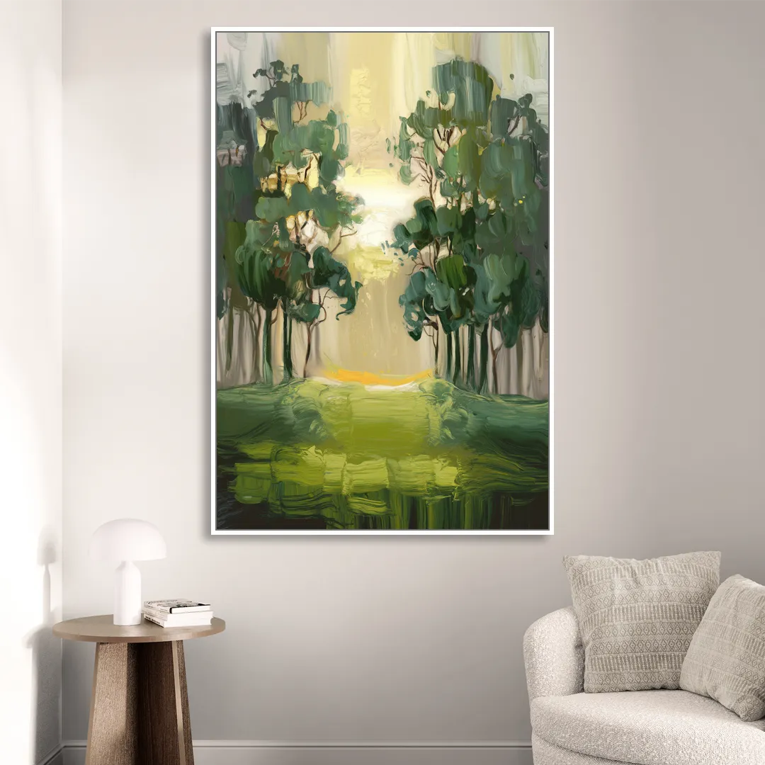 Ontario Forest Vibes Living Room - White Canvas Wall Art