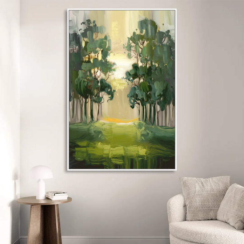 Ontario Forest Vibes Living Room - White Canvas Wall Art
