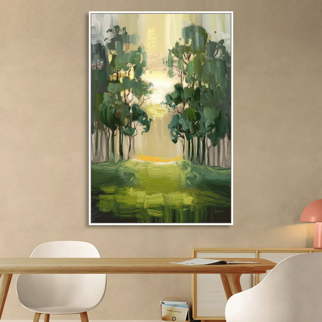 Ontario Forest Vibes Sitting Room - White Canvas Wall Art