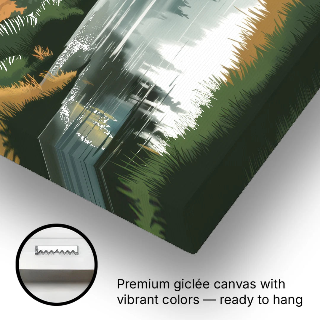 Ontario Lake Reflections - Canvas Wall Art - Gallery Wrap Corner