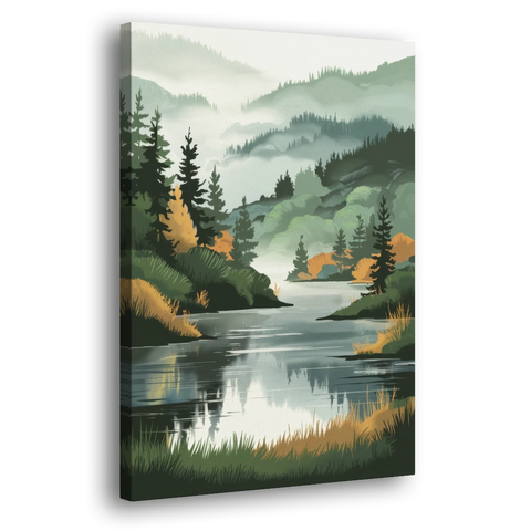 Ontario Lake Reflections - Canvas Wall Art - Side