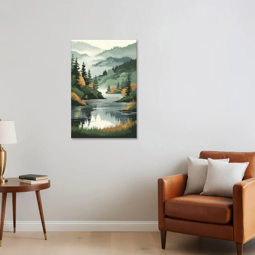 Ontario Lake Reflections - Canvas Wall Art - Sofa - 24x36