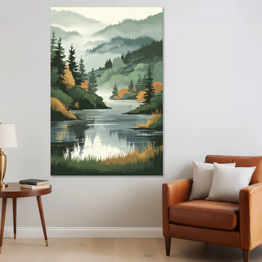 Ontario Lake Reflections - Canvas Wall Art - Sofa - 40x60