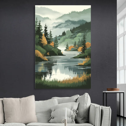 Ontario Lake Reflections Sitting Room - Canvas Wall Art