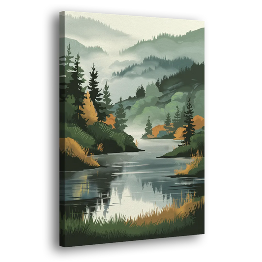 Ontario Lake Reflections Side - Canvas Wall Art