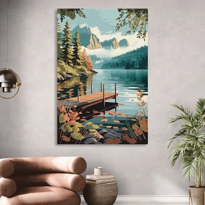 Ontario Lakeside Bliss Sitting Room - Canvas Wall Art
