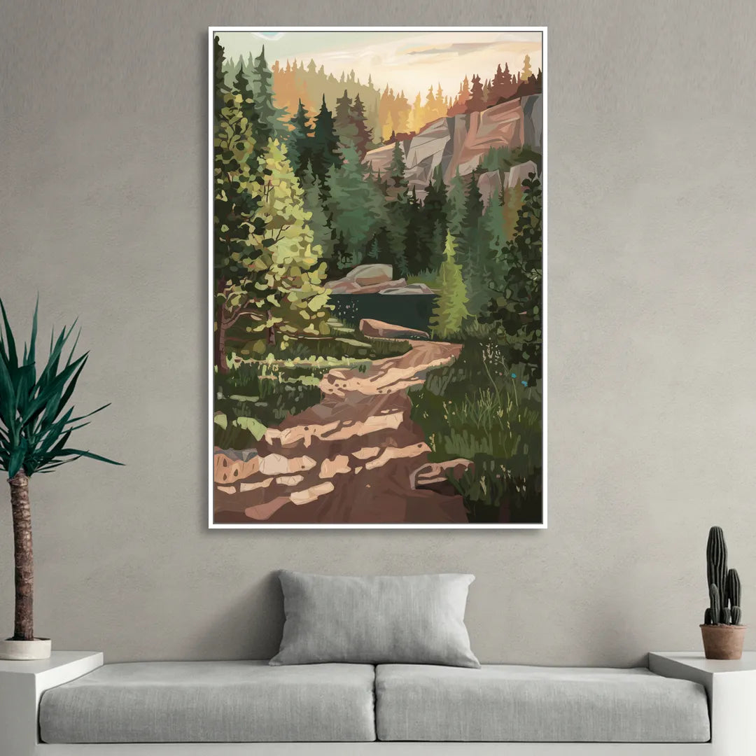 Ontario Scenic Trails Sitting Room - White Canvas Wall Art