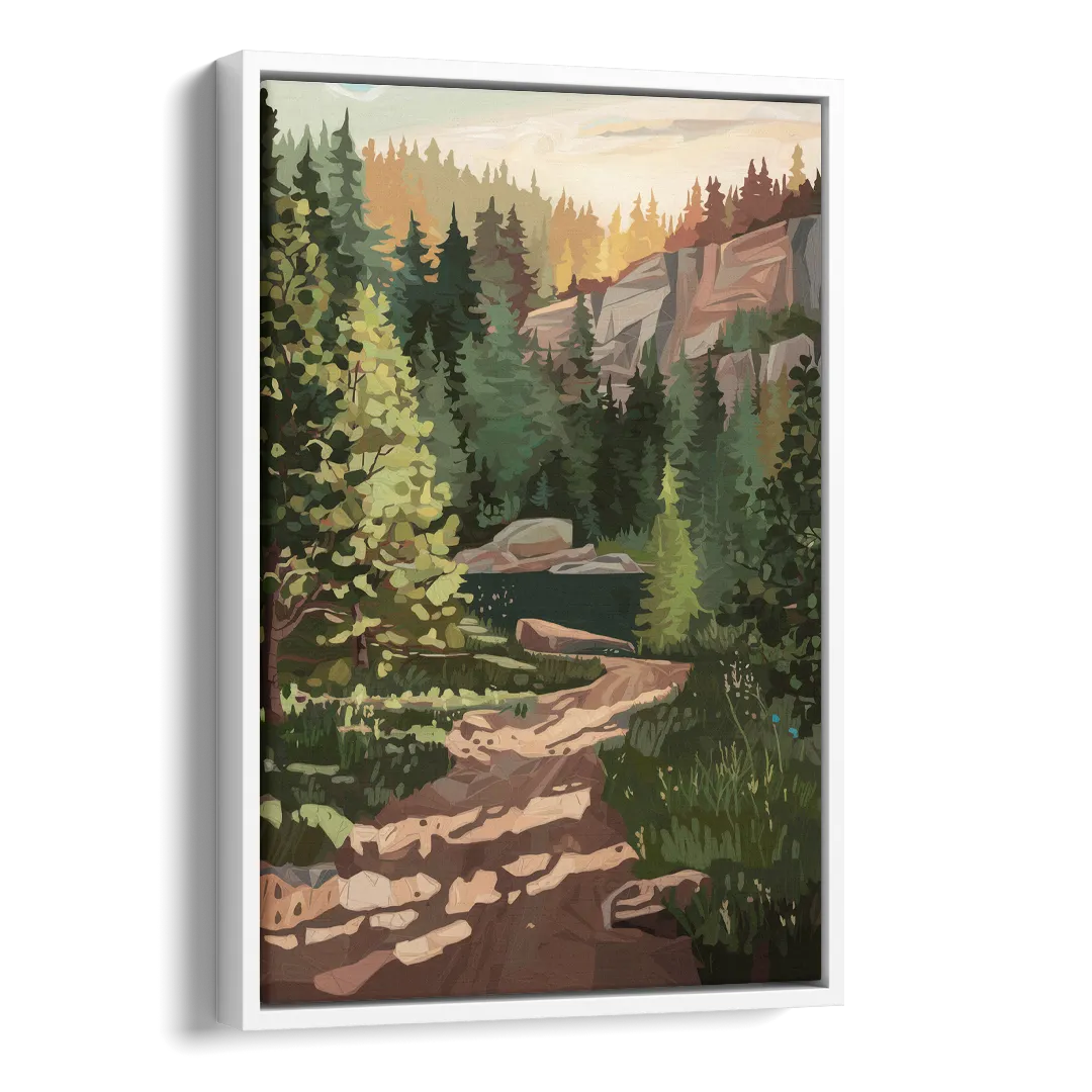 Ontario Scenic Trails Side - White Canvas Wall Art